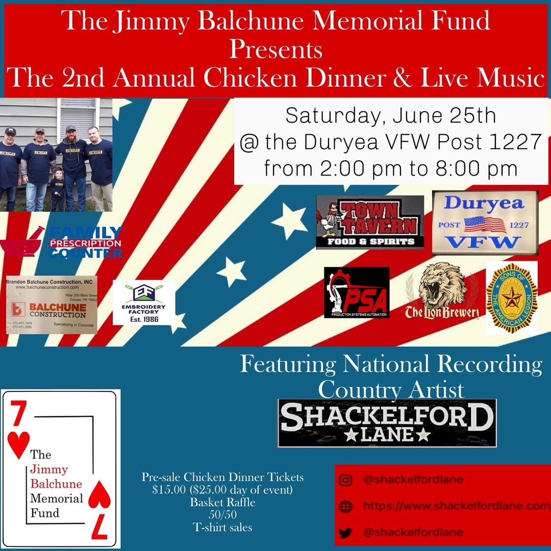 2nd Annual Jimmy Balchune Memorial Fund Chicken Dinner, Duryea, Pennsylvania, United States