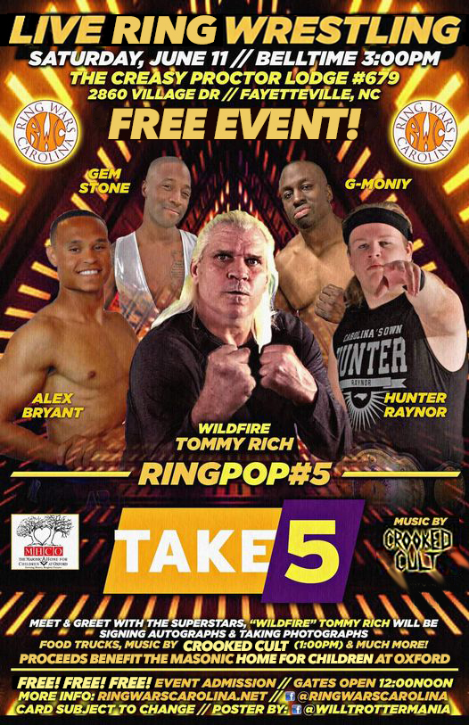 RWC Ring Pop Free Live Wrestling, Fayetteville, North Carolina, United States