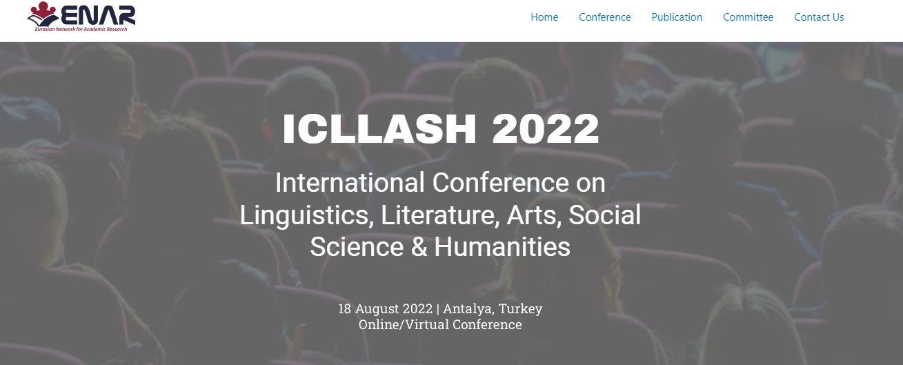 [Virtual] International Conference on Linguistics, Literature, Arts, Social Science & Humanities, Online Event