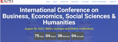 ICBESH Berlin - International Conference on Business, Economics, Social Sciences & Humanities, 20 August 2022