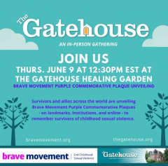 CSA survivors Plaque unveiling at Gatehouse Healing Garden