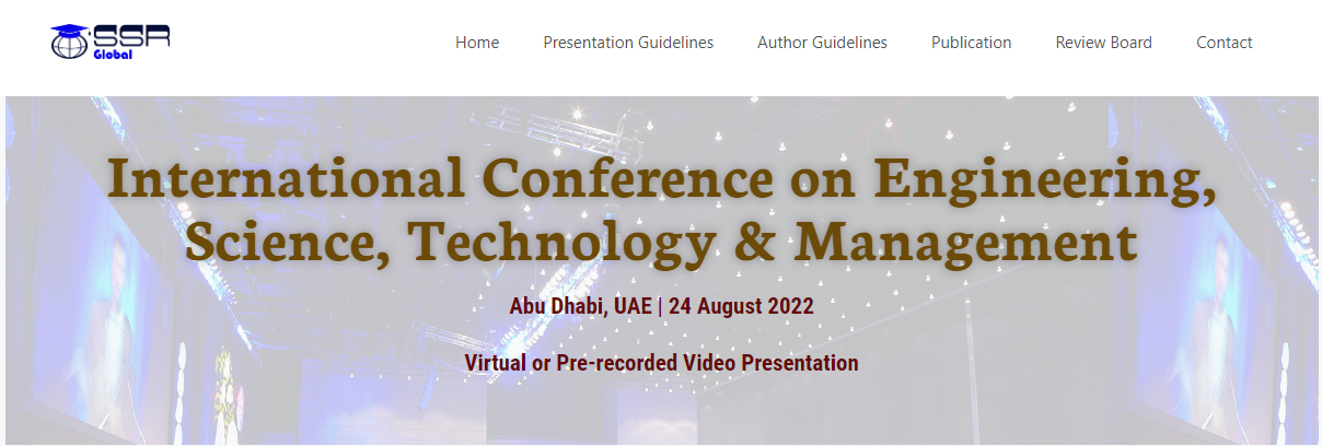 Engineering, Science, Technology & Management 2022 International Conference (ICESTM), Online Event
