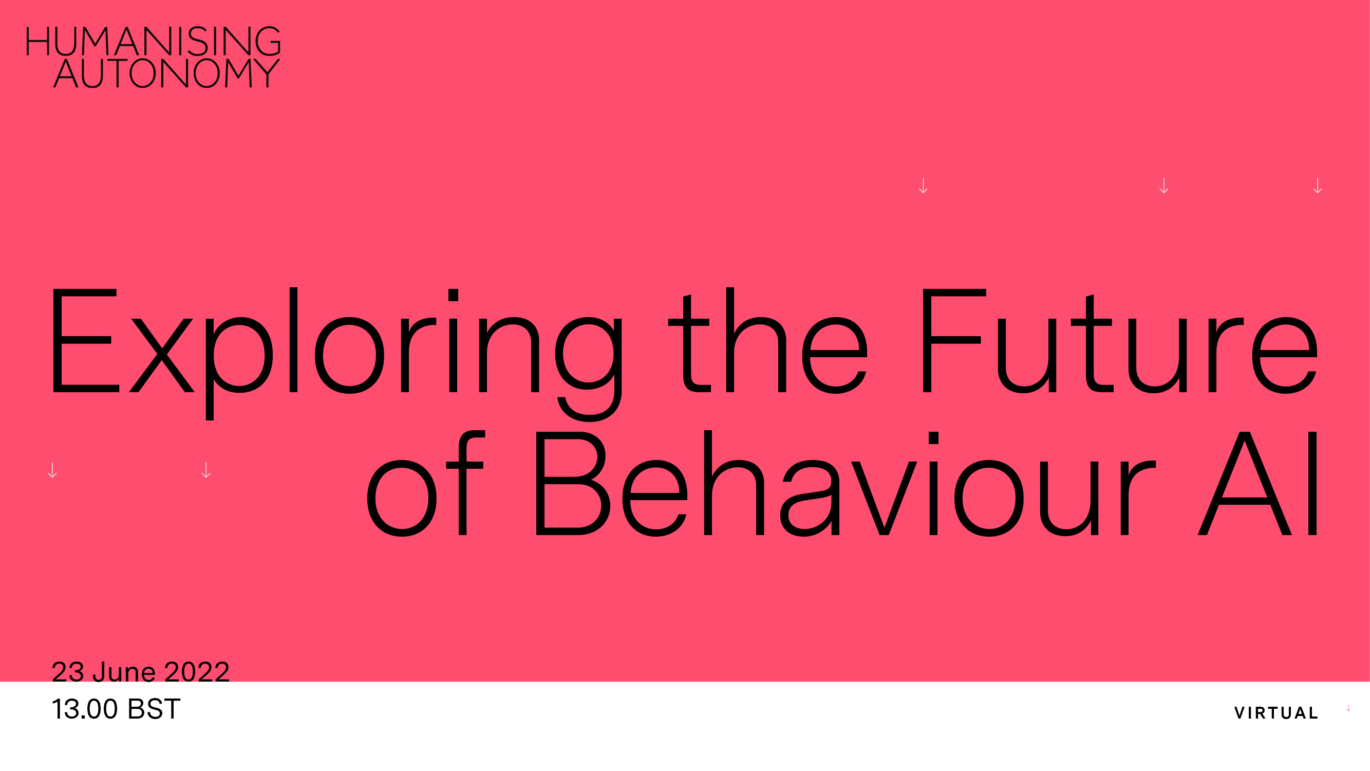 Exploring the Future of Behaviour AI, Online Event