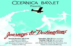 Oceanica BALLET PRESENTS "Journeys and Destinations " on Sat/Sun July 23-24, 2022 at 4pm in SSF