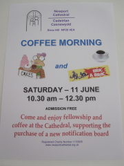 Coffee morning and cake sale