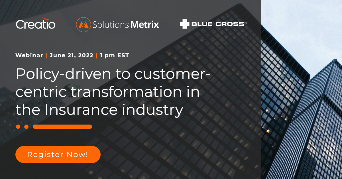 Policy-driven to customer-centric transformation in the Insurance industry, Online Event