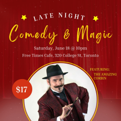 Late Night Comedy and Magic - Featuring Peter Mennie and The Amazing Corbin