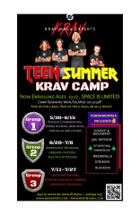 Teen Self Defense Summer Bootcamp Group 2 and 3 (Pre-Register)