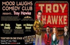 Moor Laughs at Yeadon Town Hall - Troy Hawke, Craig Deeley and Tegan Marlow