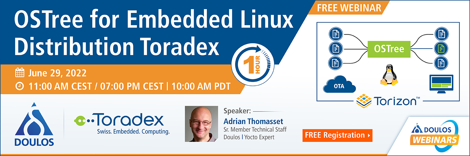 Webinar: OSTree for Embedded Linux Distribution Toradex, Online Event