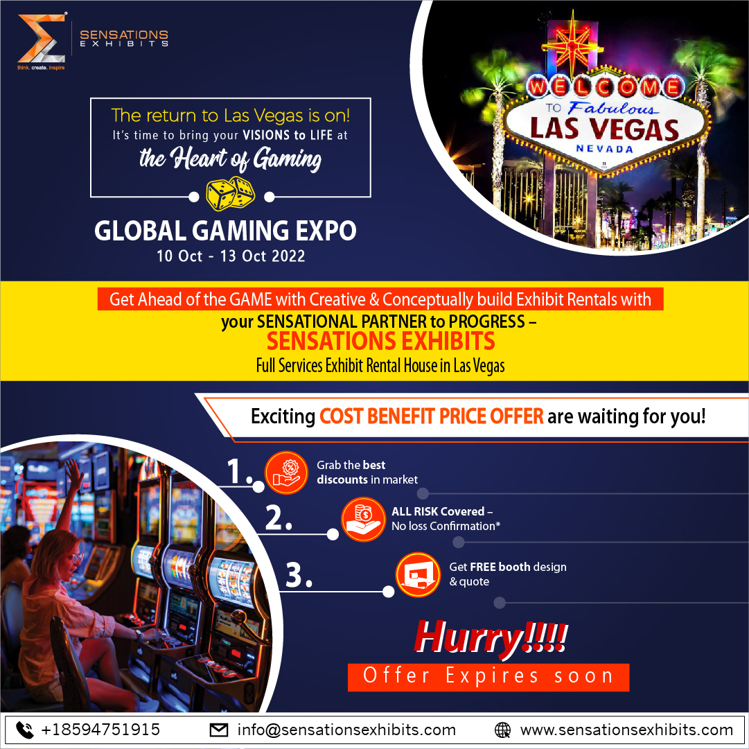 Participate In Global Gaming Expo 2022 Trade Show With Sensations Exhibits, Las Vegas, Nevada, United States