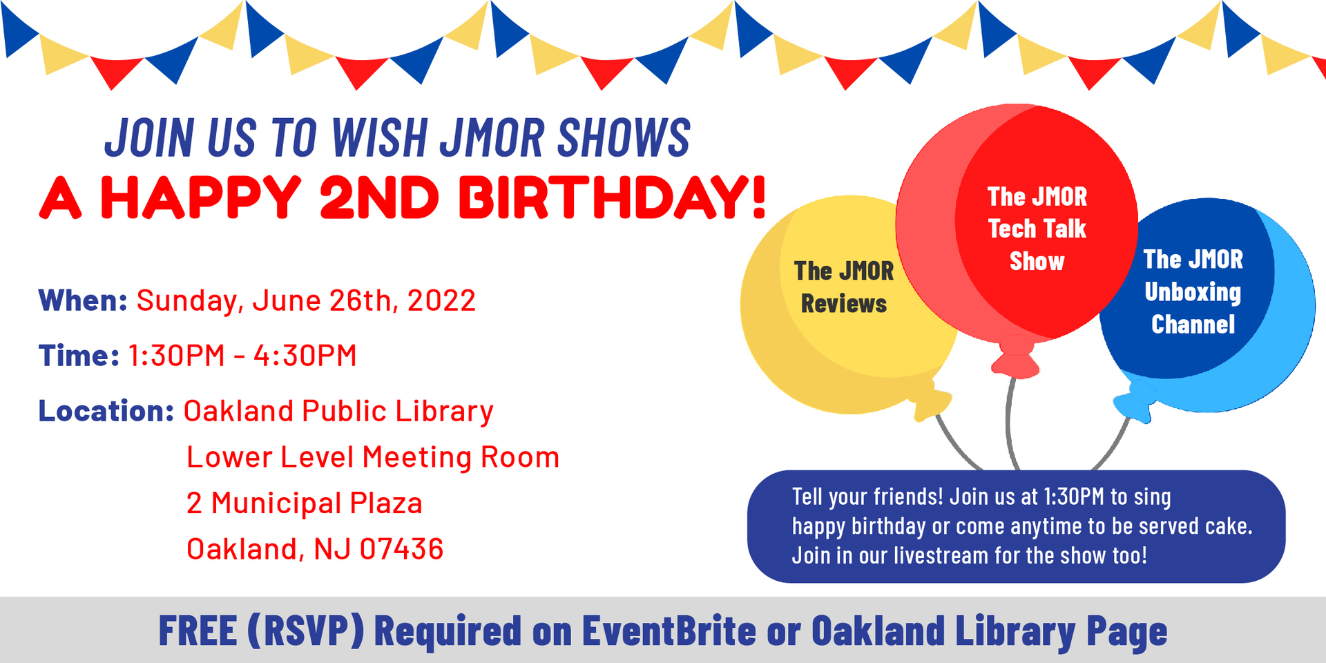 Happy 2nd Birthday JMOR Shows, Oakland, New Jersey, United States