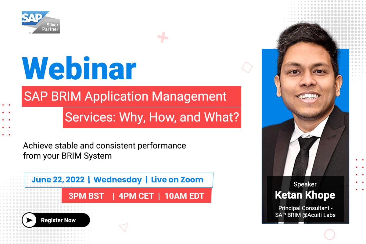 SAP BRIM Application Management Services: What, Why and How?, Online Event
