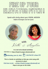 FIRE UP YOUR ELEVATOR PITCH│Speak with clarity about your VISION & MISSION