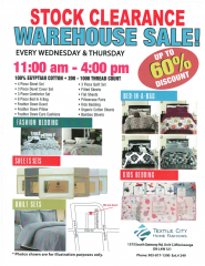 Bedding Warehouse Stock Clearance Sale