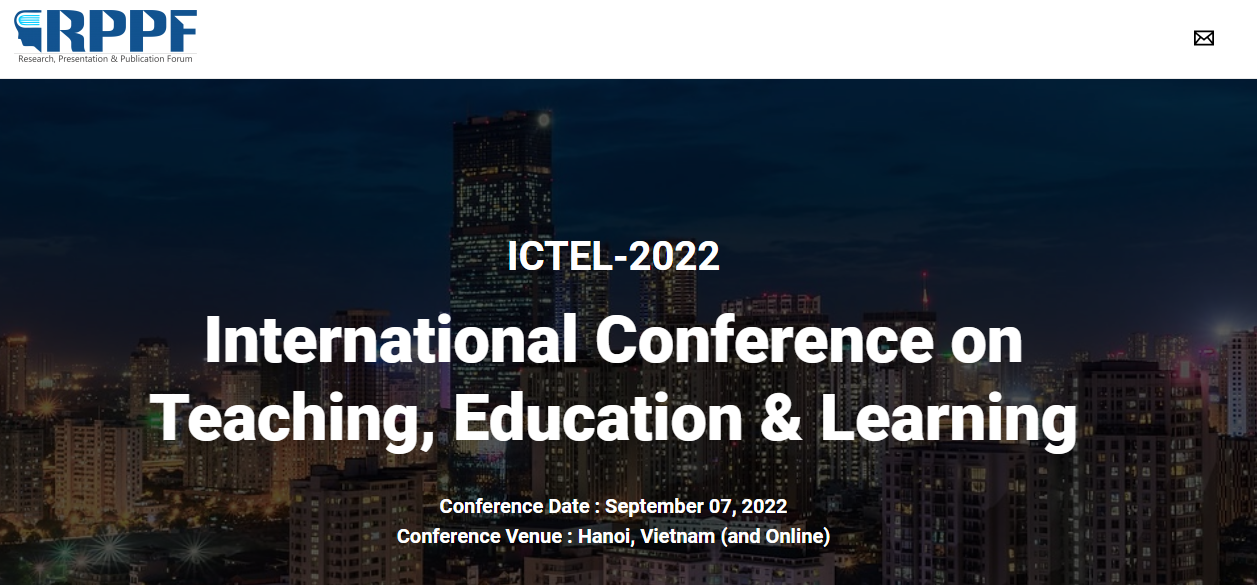 Teaching, Education & Learning 2022 International Conference (ICTEL), Online Event