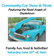 FREE Community Car Show and Picnic - Event Date Saturday, June 25th; Rain Date Sunday, June 26th