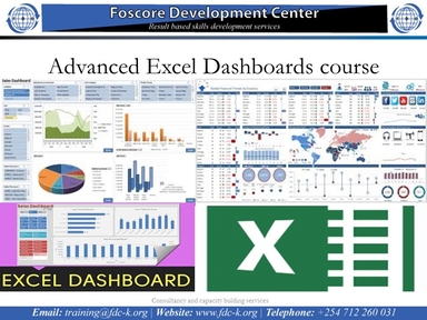Advanced Excel Dashboards course, Nairobi, Nairobi County,Nairobi,Kenya