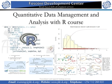 Quantitative Data Management and Analysis with R course, Nairobi, Nairobi County,Nairobi,Kenya