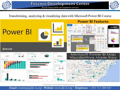 Transforming, analyzing & visualizing data with Microsoft Power BI Course, Nairobi, Nairobi County,Nairobi,Kenya