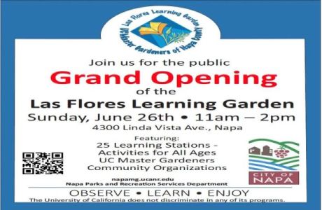 You're Invited! Las Flores Learning Garden Grand Opening (UC Master Gardeners), Napa, California, United States