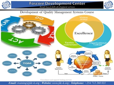 Development of Quality Management Systems Course, Nairobi, Nairobi County,Nairobi,Kenya