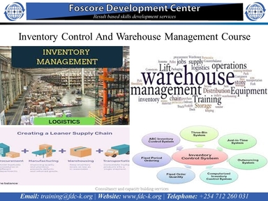 Inventory Control And Warehouse Management Course, Nairobi, Nairobi County,Nairobi,Kenya