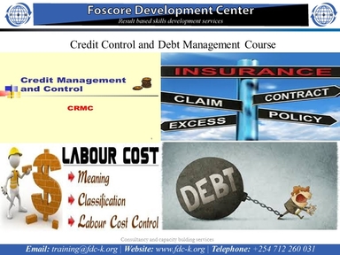 Credit Control and Debt Management Course, Nairobi, Nairobi County,Nairobi,Kenya