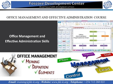 Office Management And Effective Administration Course, Nairobi, Nairobi County,Nairobi,Kenya