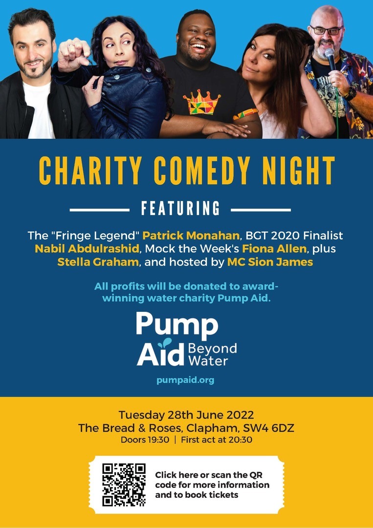 Comedy Charity Fundraiser for Pumpaid @ Bread and Roses ,Clapham : Patrick Monahan ,Nabil Abulrashid, London, England, United Kingdom
