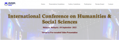 CFP: Humanities & Social Sciences - International Conference (ICHSS 2022)