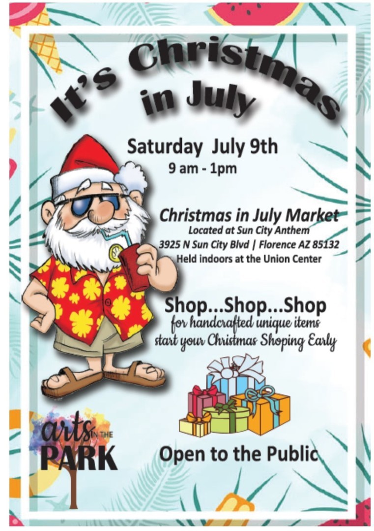Christmas in July Craft Fair July 9
