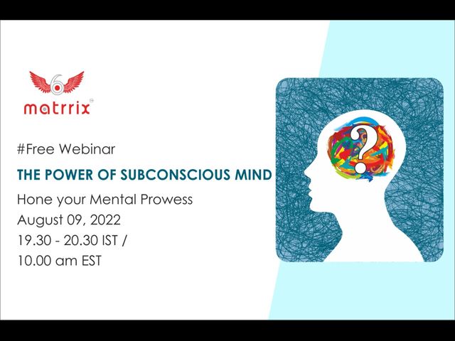 THE POWER OF THE SUBCONSCIOUS MIND, Online Event