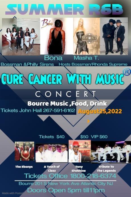 R and B Summer Jam Concert  Fundraiser - Cure Cancer With Music®, Atlantic City, New Jersey, United States