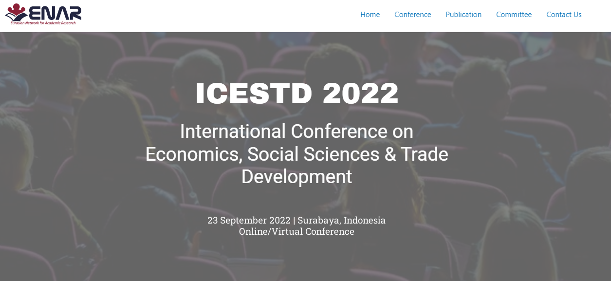 2022–International Conference on Economics, Social Sciences & Trade Development, 23 September, Surabaya, Online Event