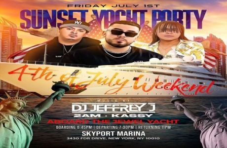 Sunset Yacht Party July 4th Weekend at Jewel Yacht, New York, United States