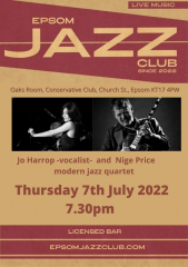 Epsom Jazz Club 7th July