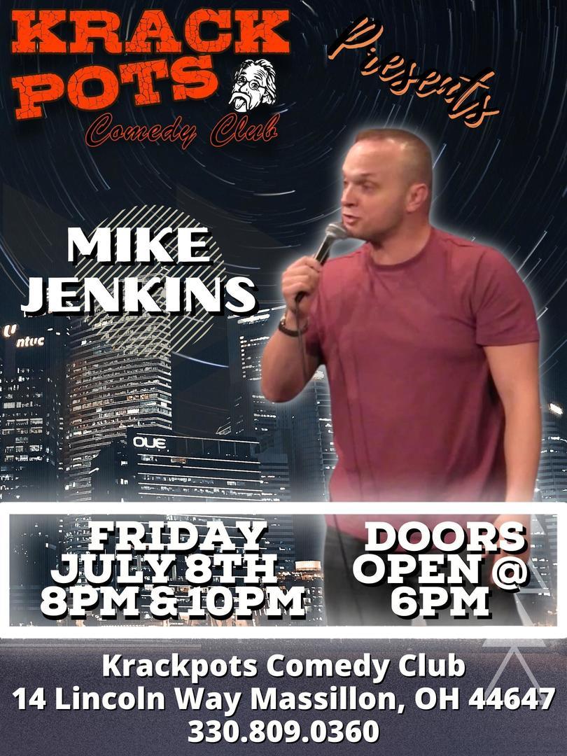 Comedian Mike Jenkins at Krackpots Comedy Club, Massillon, Ohio, United States