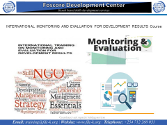 INTERNATIONAL MONITORING AND EVALUATION FOR DEVELOPMENT RESULTS Course