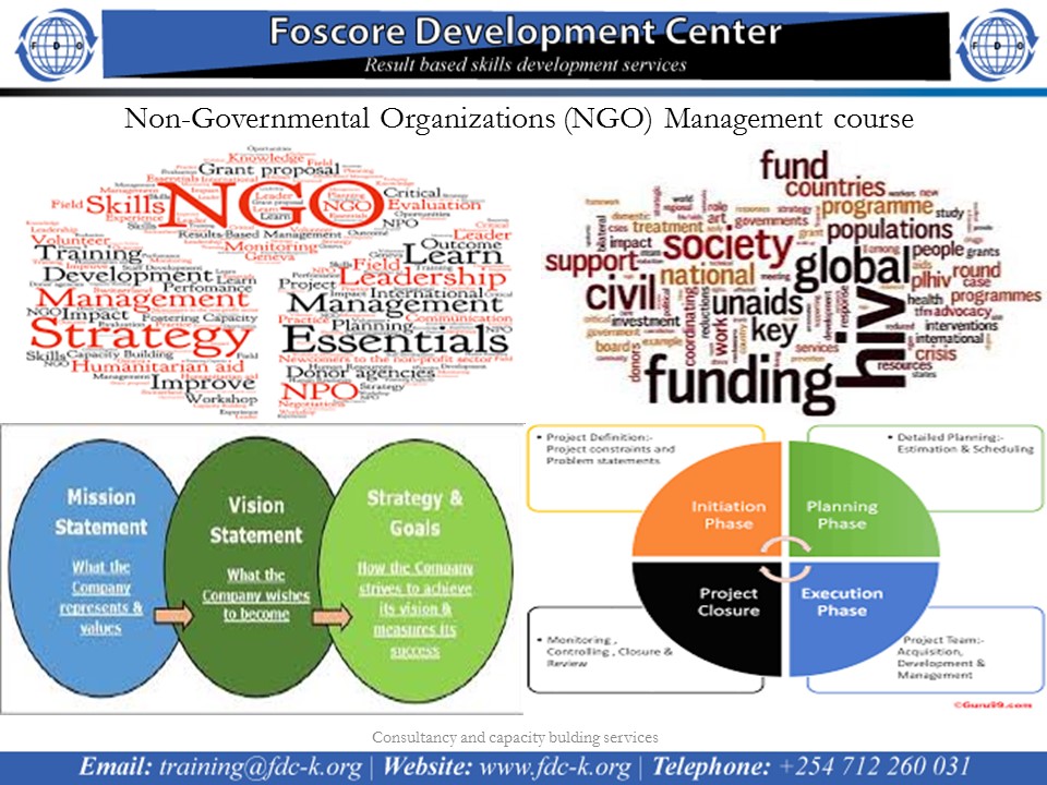 Non-Governmental Organizations (NGO) Management course, Nairobi, Nairobi County,Nairobi,Kenya