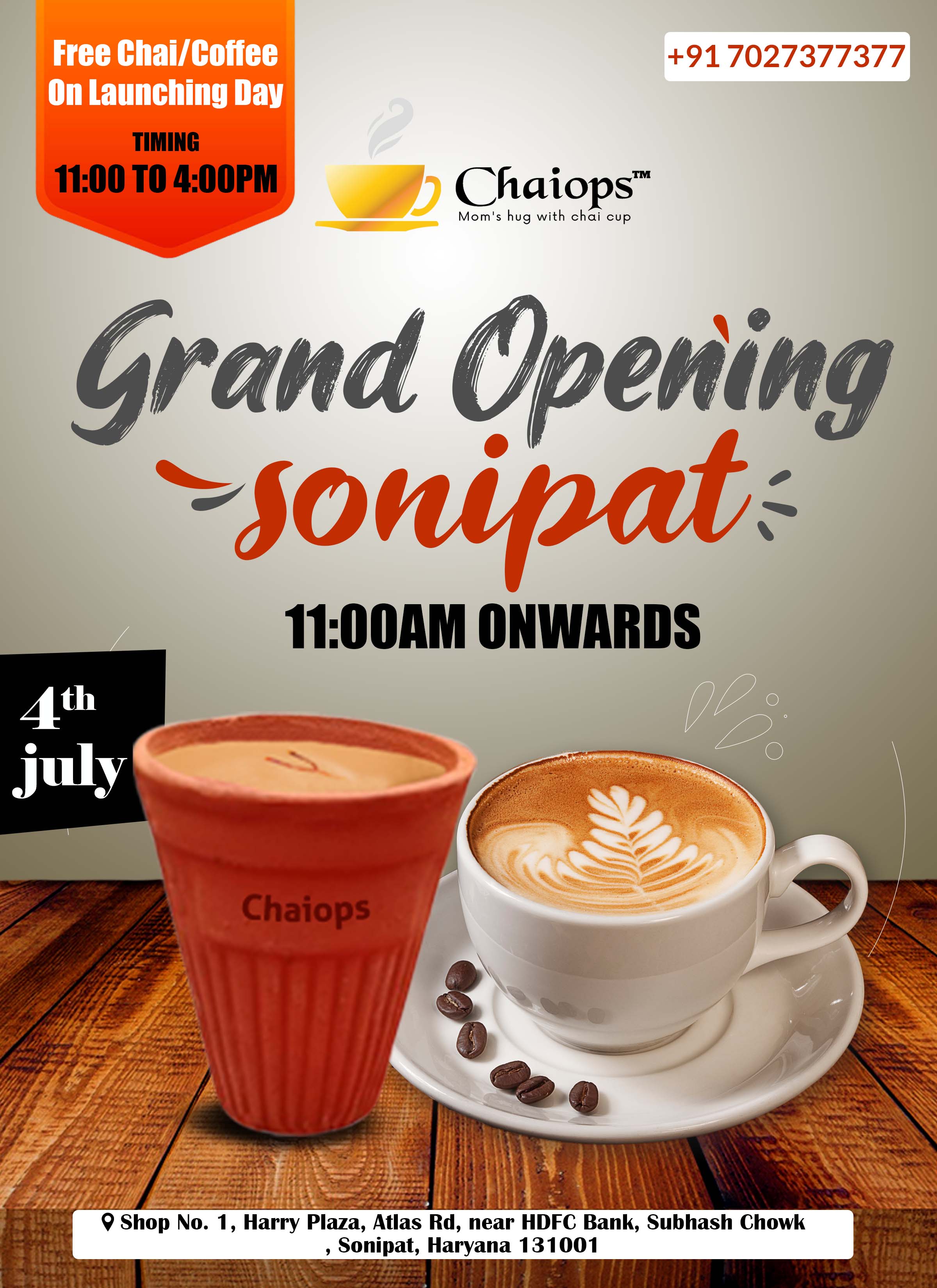 Chaiops Grand Opening Sonipat, Sonipat, Haryana, India