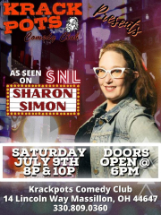 Comedian Sharon Simon at Krackpots Comedy Club