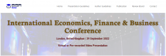 IEFBC London - International Economics, Finance & Business Conference, 29 Sept 2022