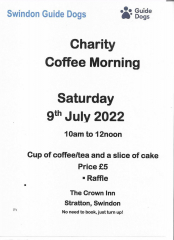SWINDO GUIDE DOGS CHARITY COFFEE MORNING