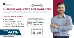 BUSINESS ANALYTICS FOR MANAGERS CERTIFICATION IN CHENNAI