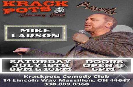 Comedian Mike Larsen at Krackpots Comedy Club, Massillon, Ohio, United States