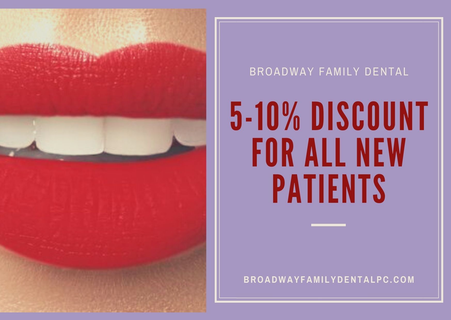 Broadway Family Dental offers a discount., New York, United States