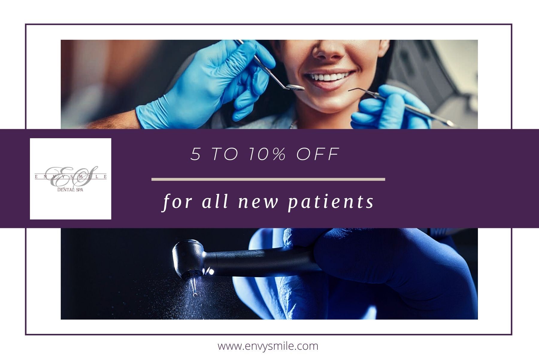 Envy Smile Dental Spa offers a discount, Online Event