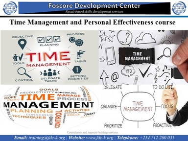 Time Management and Personal Effectiveness course, Nairobi, Nairobi County,Nairobi,Kenya