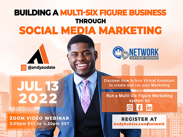 Building a Multi-Six Figure Business through Social Media Ma, Online Event